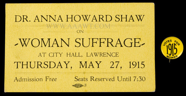 Woman's Suffrage, Dr. Anna Howard Shaw, entire view